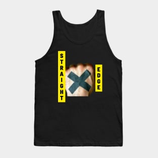 Straight Edge Xed Up Hand hardcore - yellow text Tank Top